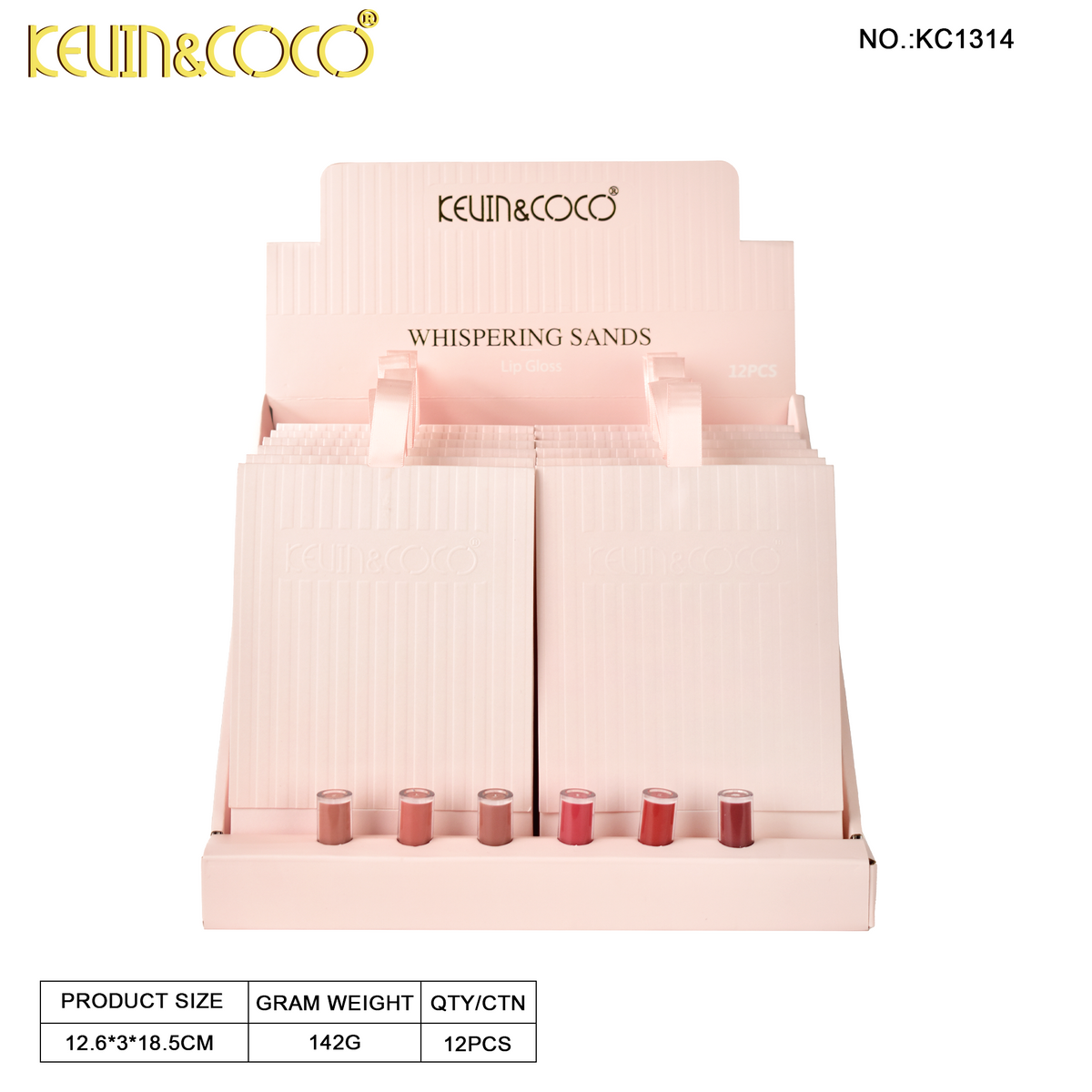 Set de Brillos Labiales Whispering Sands x 6 Tonos REF:KC1314