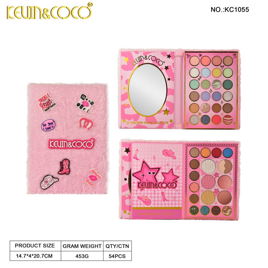 Paleta libro de Maquillaje KEVIN&COCO Sombra + Iluminardo REF:KC1055