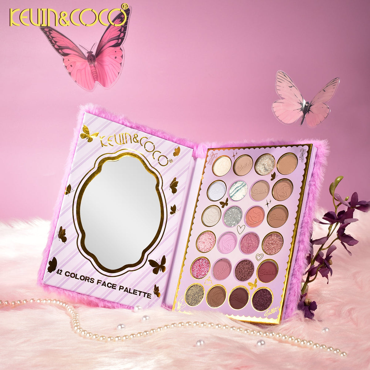 Paleta libro de Maquillaje KEVIN&COCO Sombra + Iluminardo REF:KC1098
