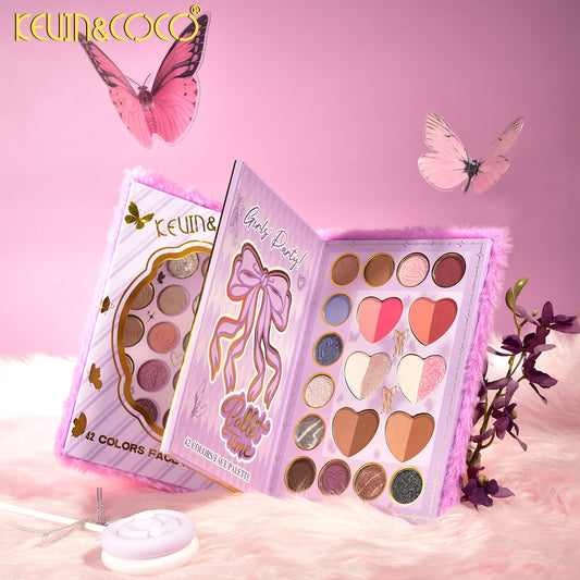 Paleta libro de Maquillaje KEVIN&COCO Sombra + Iluminardo REF:KC1098