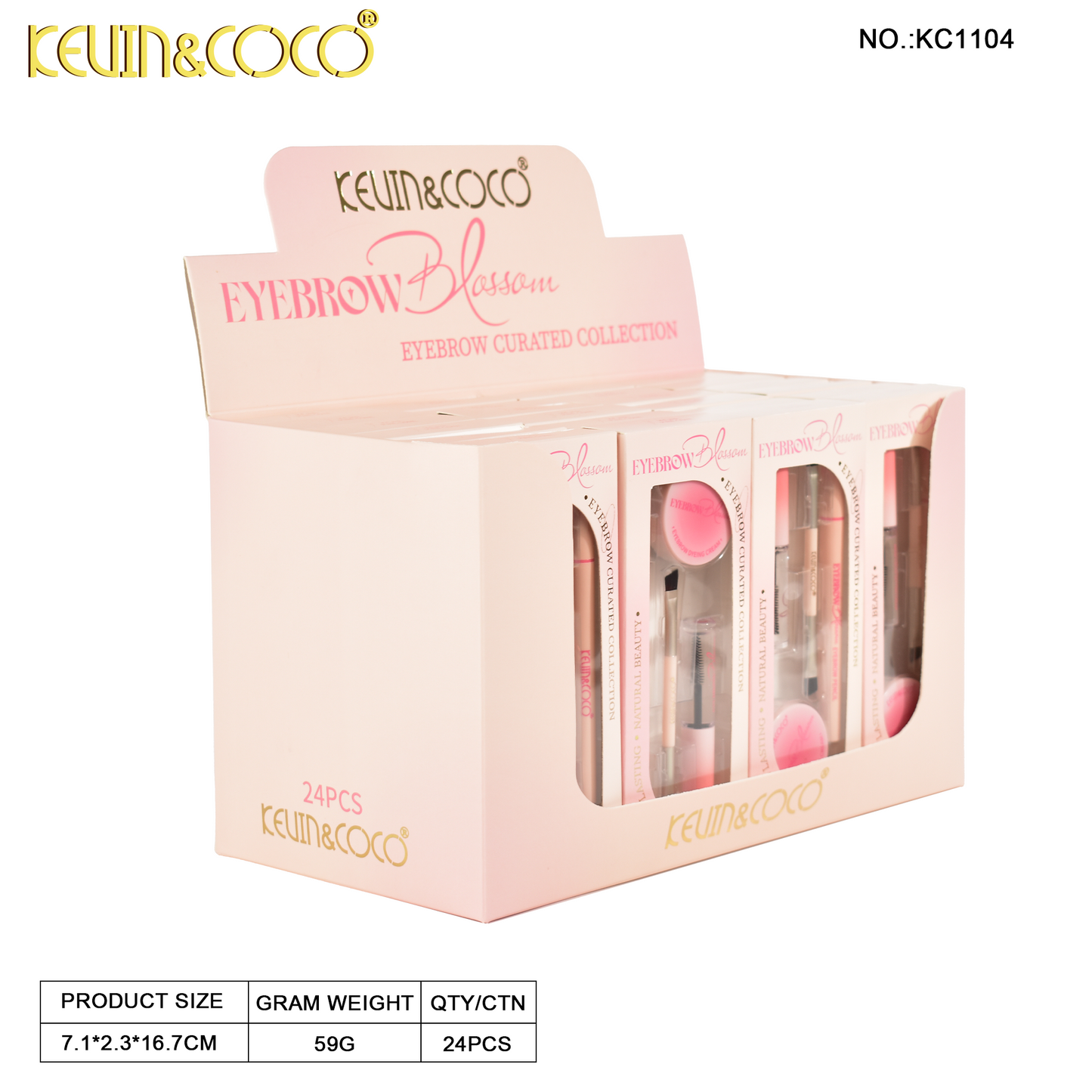 Kit para Cejas Completo 4 en 1 KEVIN&COCO REF:KC1104