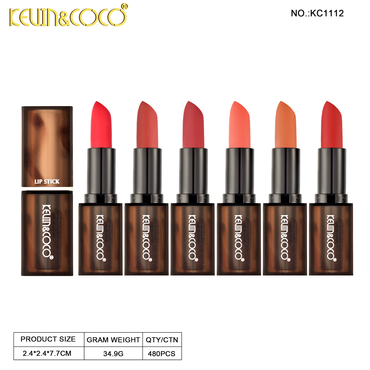 Labial en Barra Matte Plaid Style KEVIN&COCO REF:KC1112