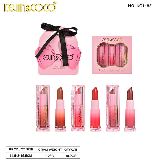 Set Labial en Barra 3 Piezas – Kevin&Coco REF:KC1188