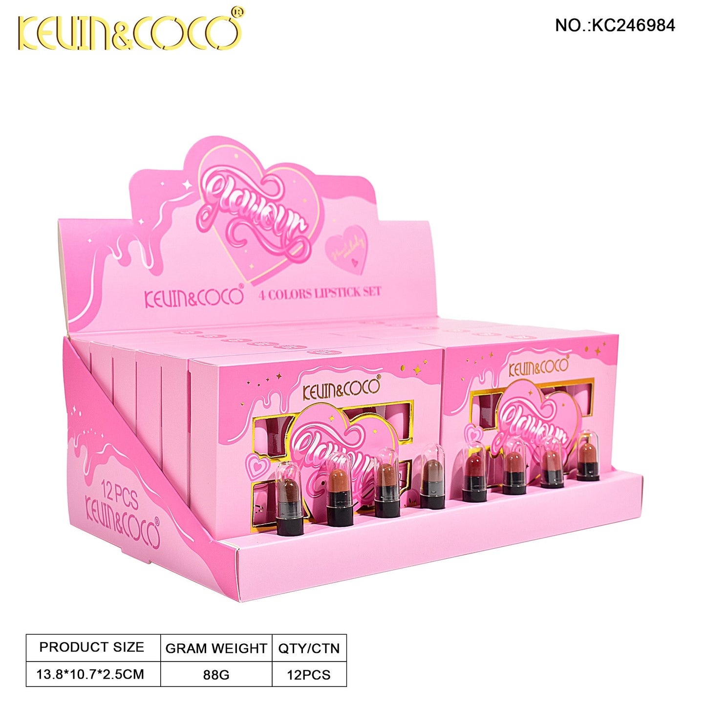 KIT LABIAL EN BARRA*4 KEVIN&COCO REF: KC246984