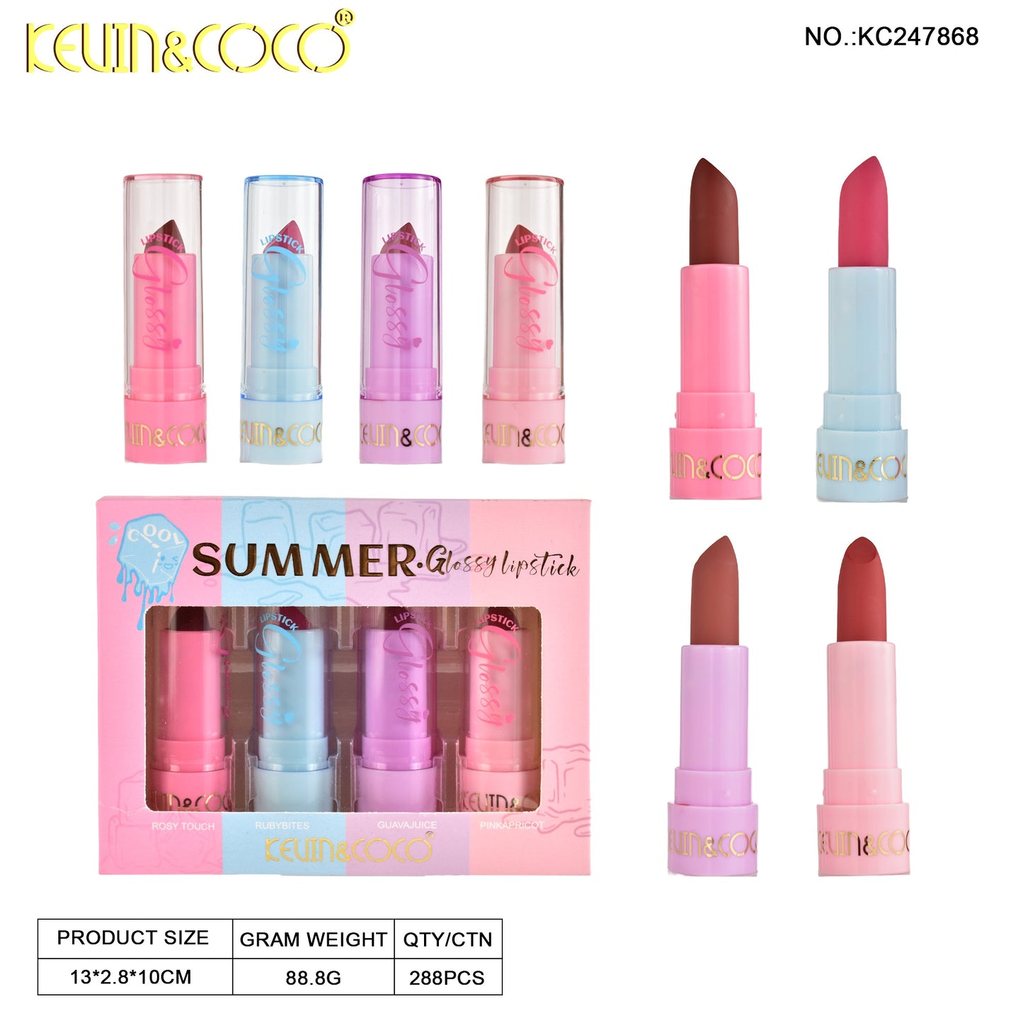 Kit Labial en barra *4 KEVIN&COCO REF:KC247868