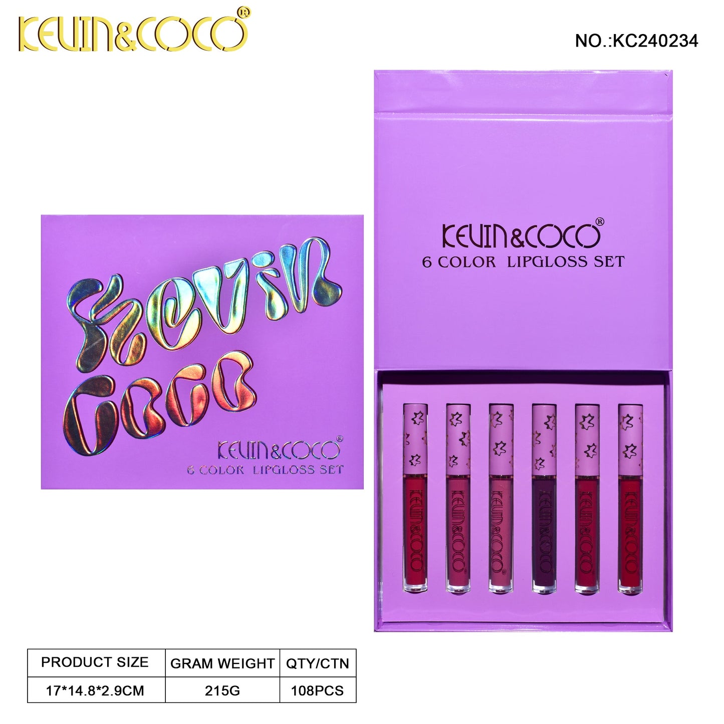 KIT LABIAL KIS*6 KEVIN&COCO REF:KC240234