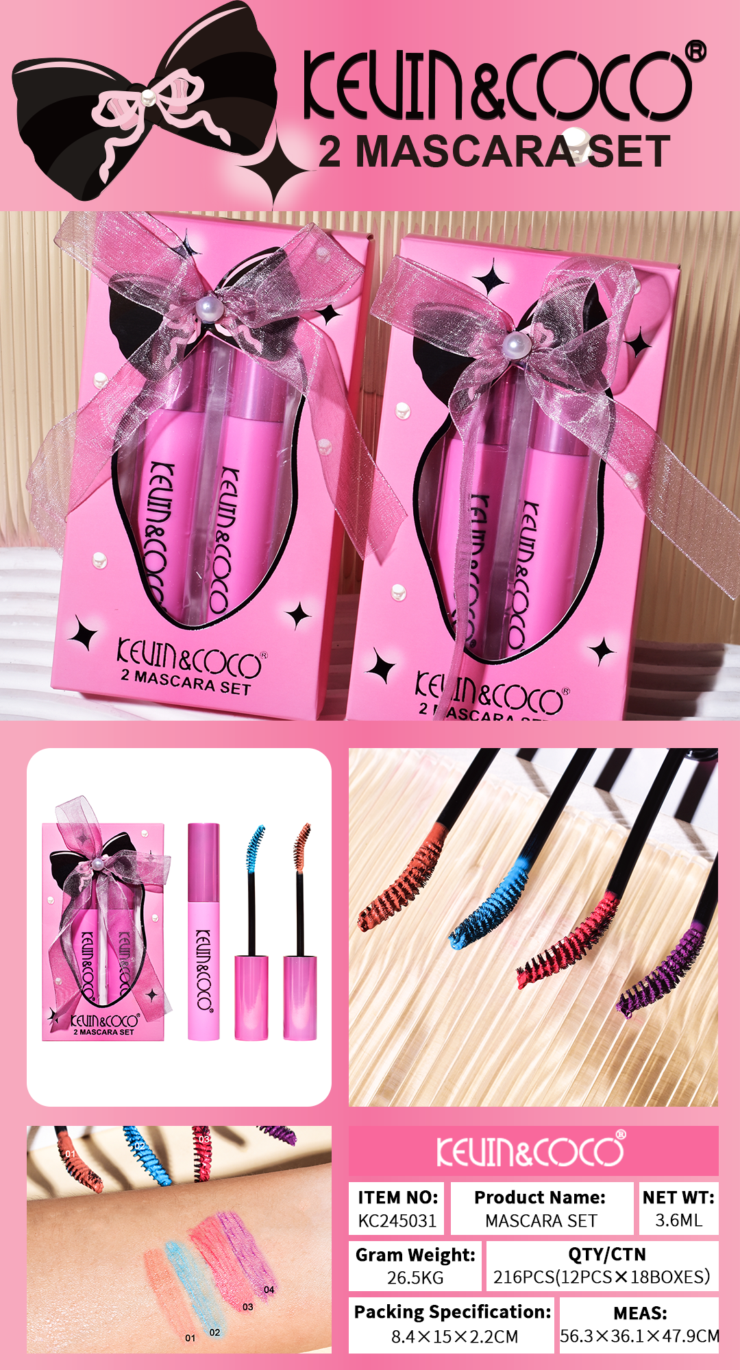 Kit Duo Pestañinas Navidad KEVIN&COCO REF:KC245031