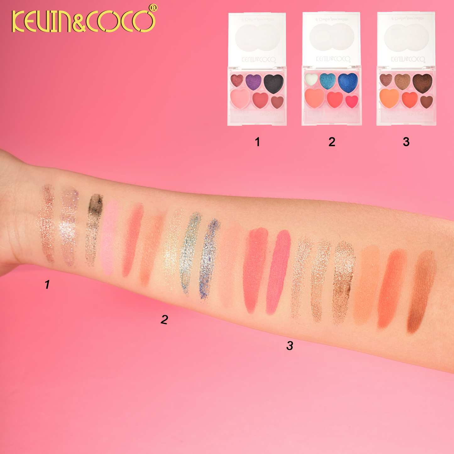 Paleta de Sombras Corazón Kawaii KEVIN&COCO REF:KC1102