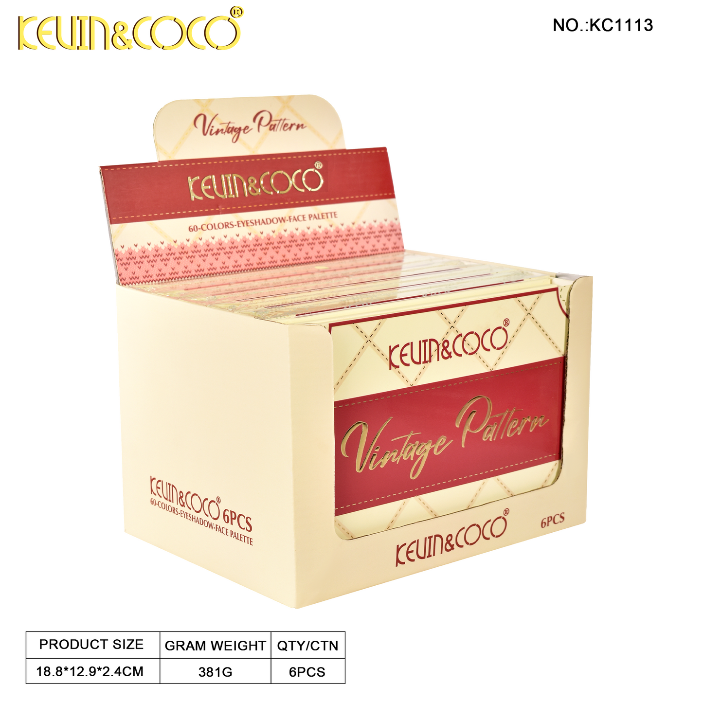 Paleta de Sombras Vintage 36 Tonos – Kevin&Coco REF:KC1113