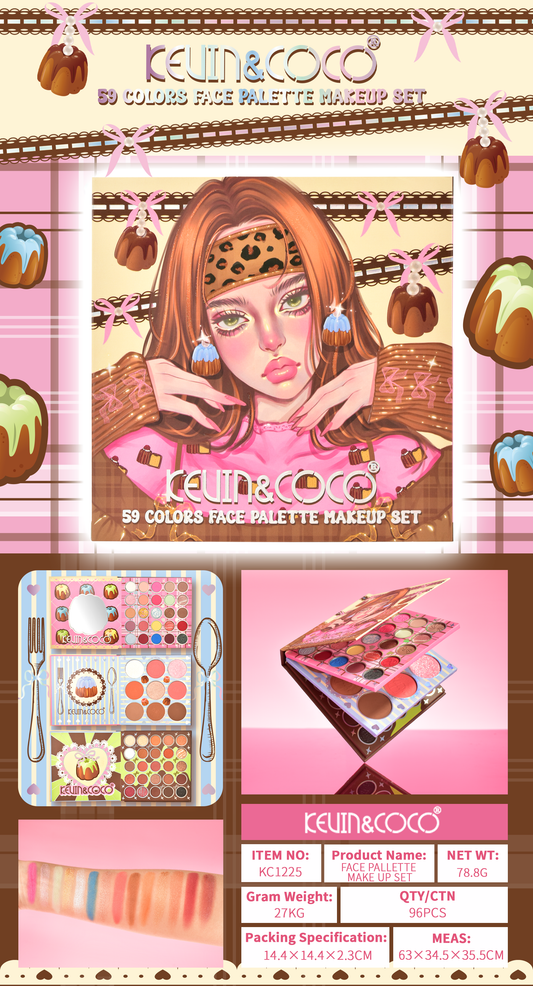 Paleta de maquillaje kevin&coco REF:KC1225