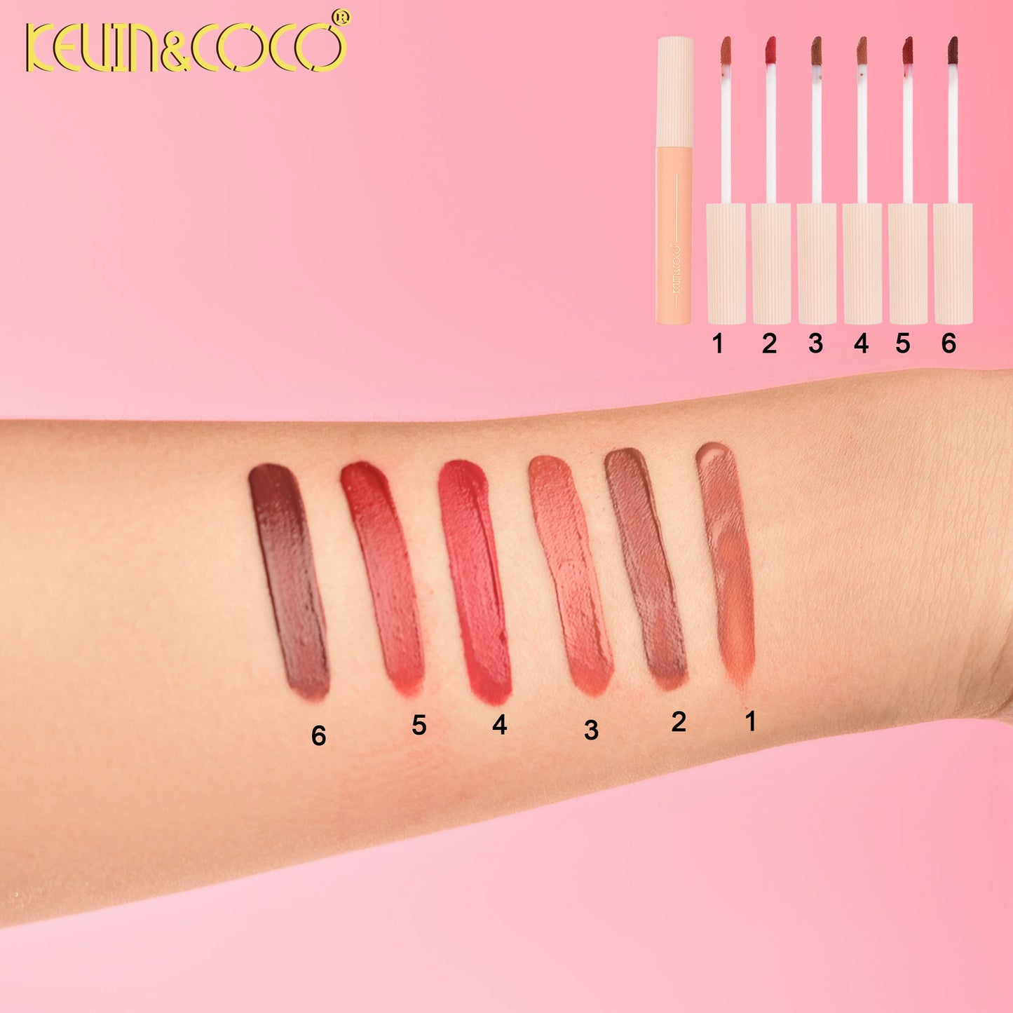 Set de Brillos Labiales Whispering Sands x 6 Tonos REF:KC1314