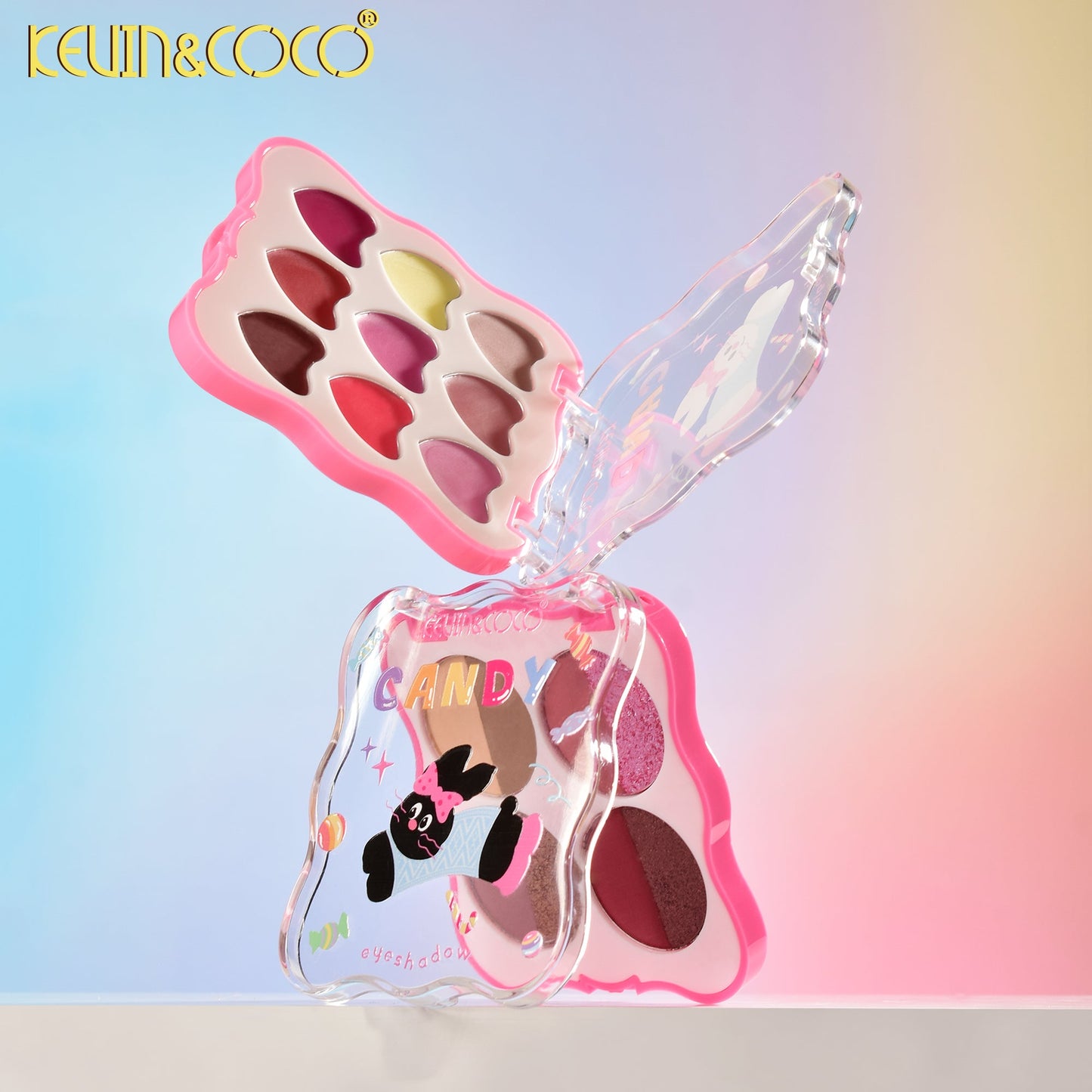 Paleta de Sombras 4 Colores con Brillos – Kevin&Coco REF:KC1010