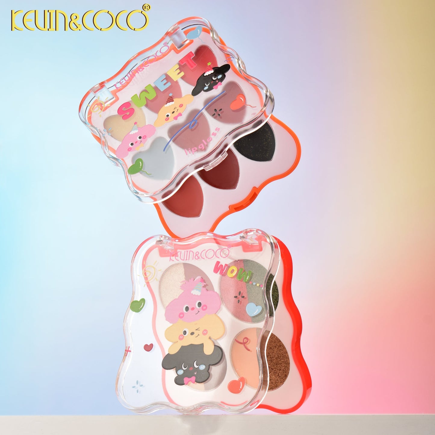 Paleta de Sombras 4 Colores con Brillos – Kevin&Coco REF:KC1010