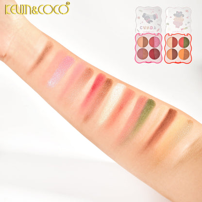 Paleta de Sombras 4 Colores con Brillos – Kevin&Coco REF:KC1010