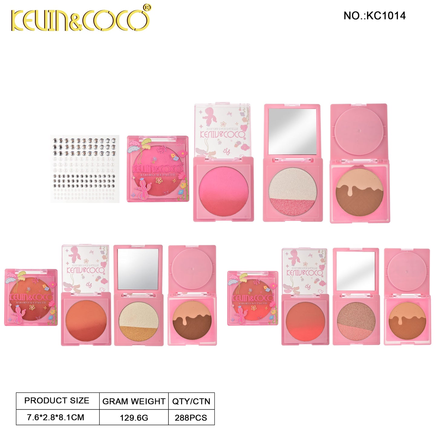 Set de Maquillaje Compacto con Espejo – Kevin&Coco REF:KC1014