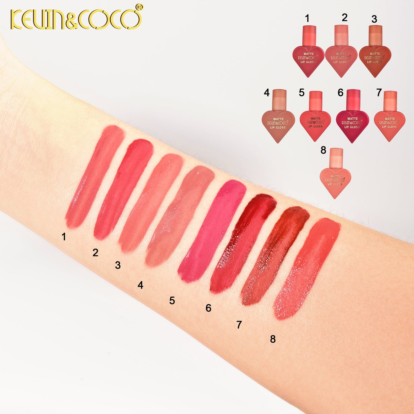 Lip gloss matte  Forma Corazón – Kevin&Coco REF:KC1053