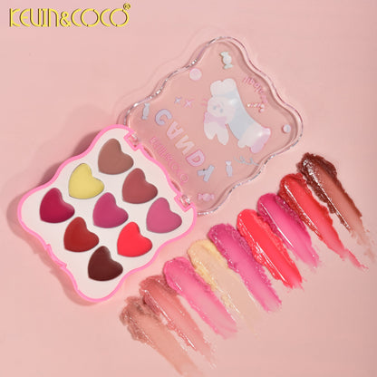 Paleta de lip gloss  Corazones 9 Colores – Kevin&Coco REF:KC1061