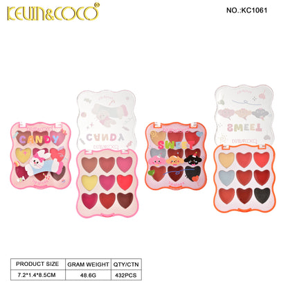Paleta de lip gloss  Corazones 9 Colores – Kevin&Coco REF:KC1061