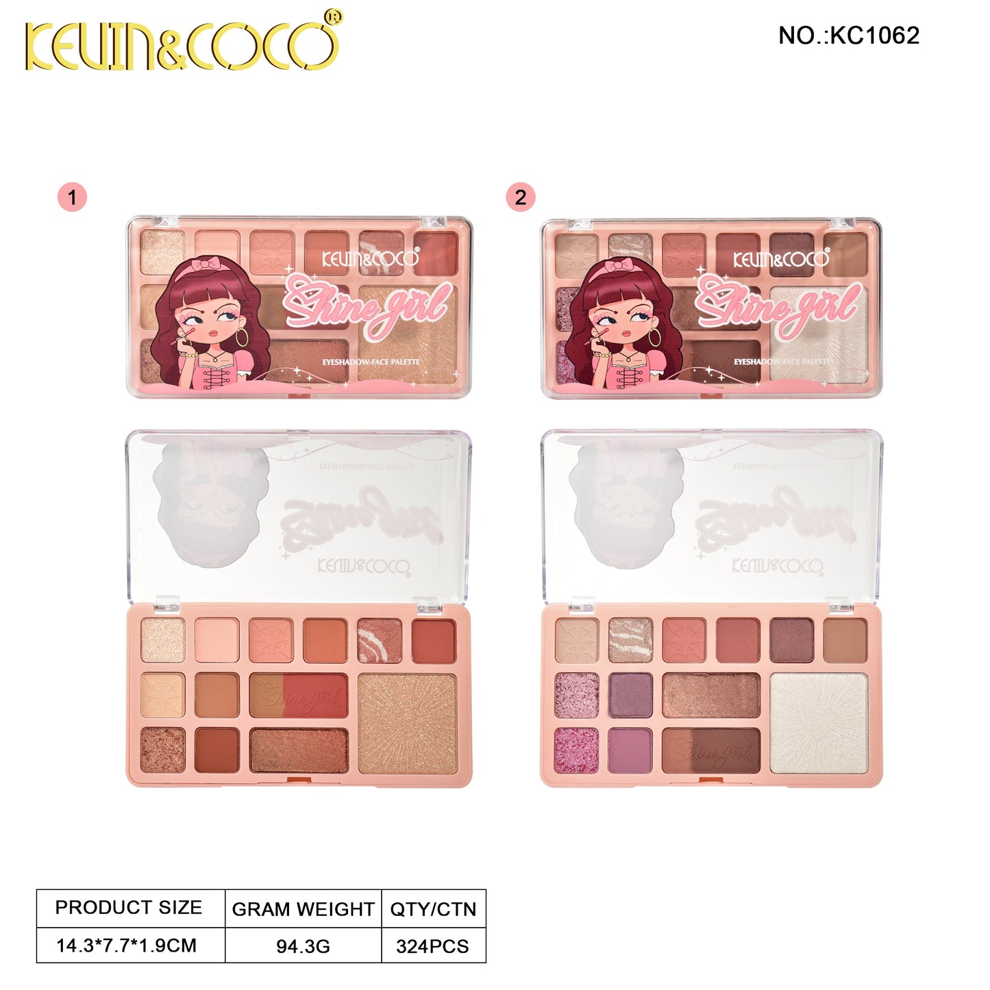Paleta de Maquillaje Shine Girl KEVIN&COCO REF:KC1062