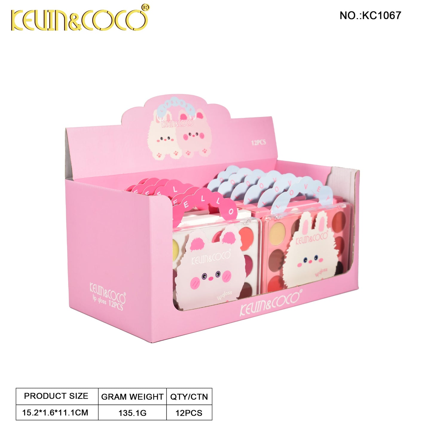 Paleta de lip gloss  Kevin & Coco REF:KC1067
