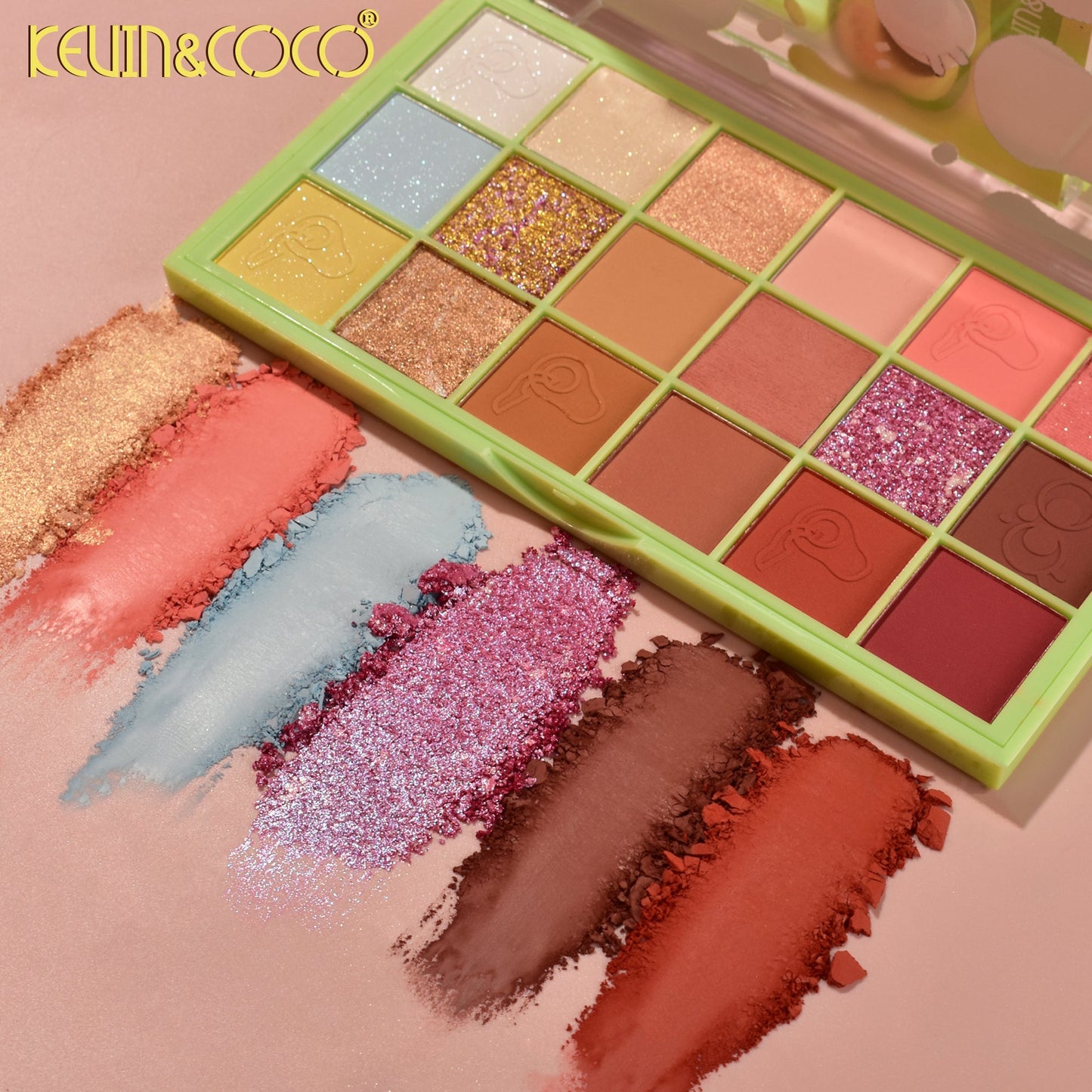 Paleta de Sombras Multicolor con Glitter – Kevin&Coco REF:KC1069