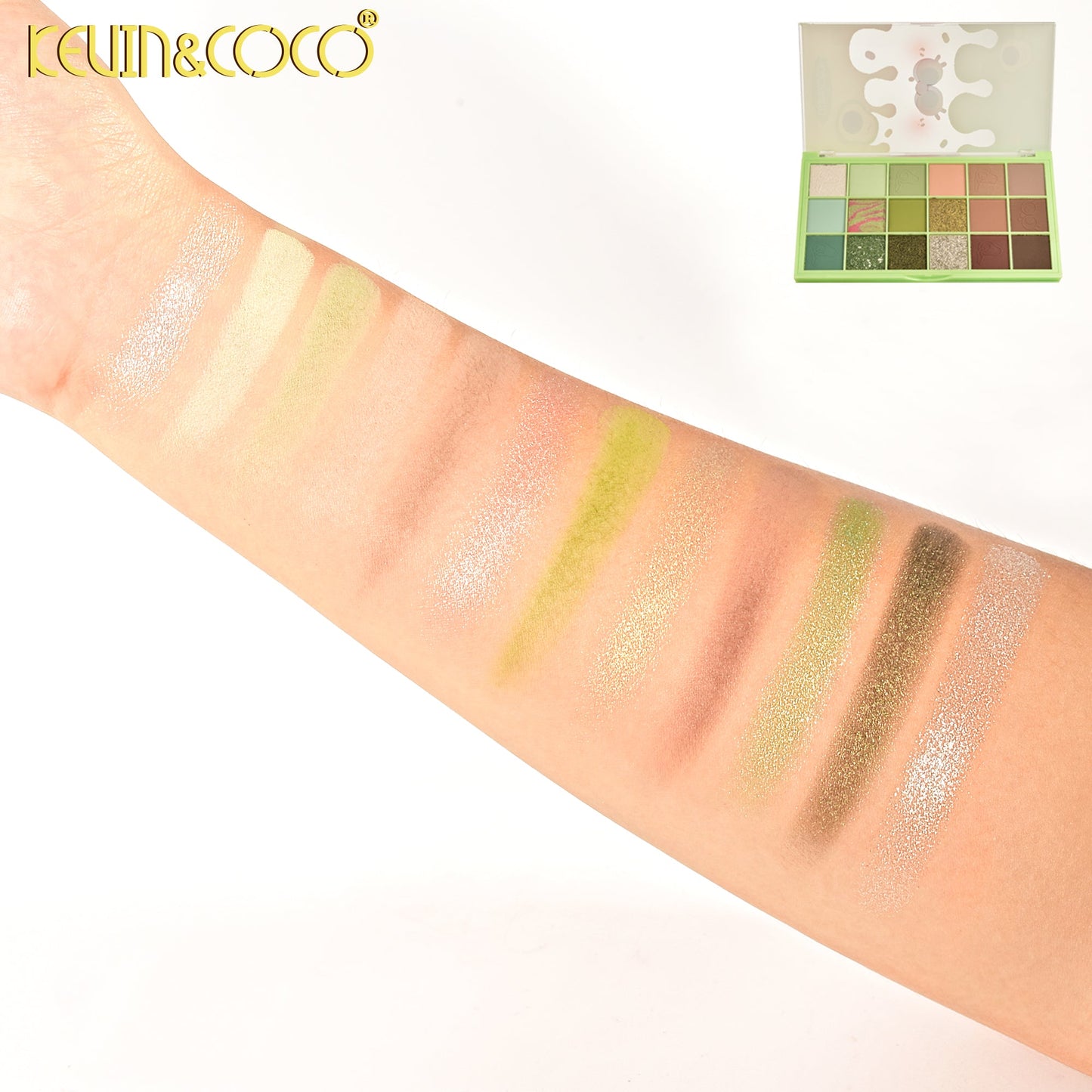 Paleta de Sombras Multicolor con Glitter – Kevin&Coco REF:KC1069