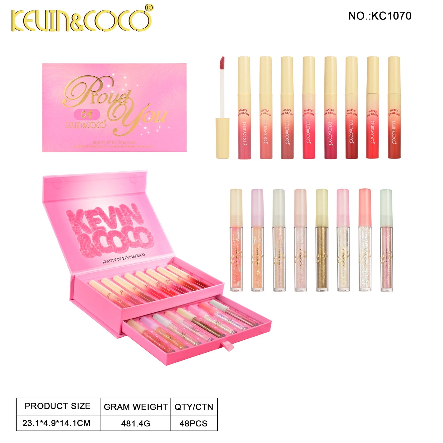 Kit Labial Liquido KEVIN&COCO REF:KC1070