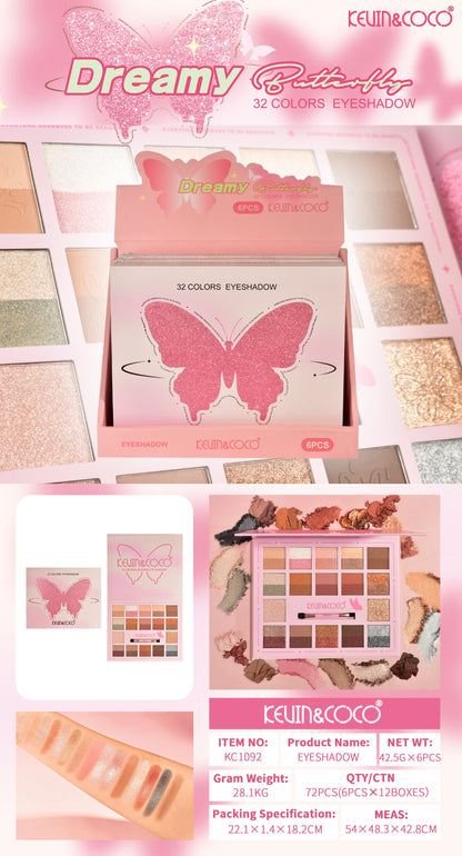 Paleta de Sombras 32 Tonos Mariposa – Kevin&Coco REF:KC1092