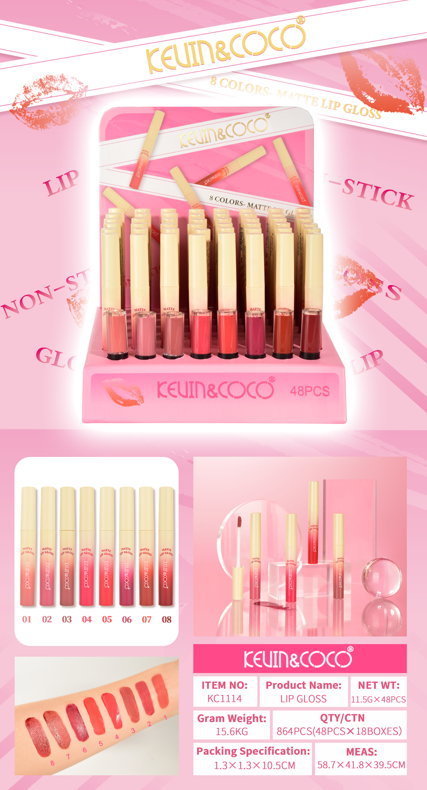 Labial Matte Liquid KEVIN&COCO REF:KC1114
