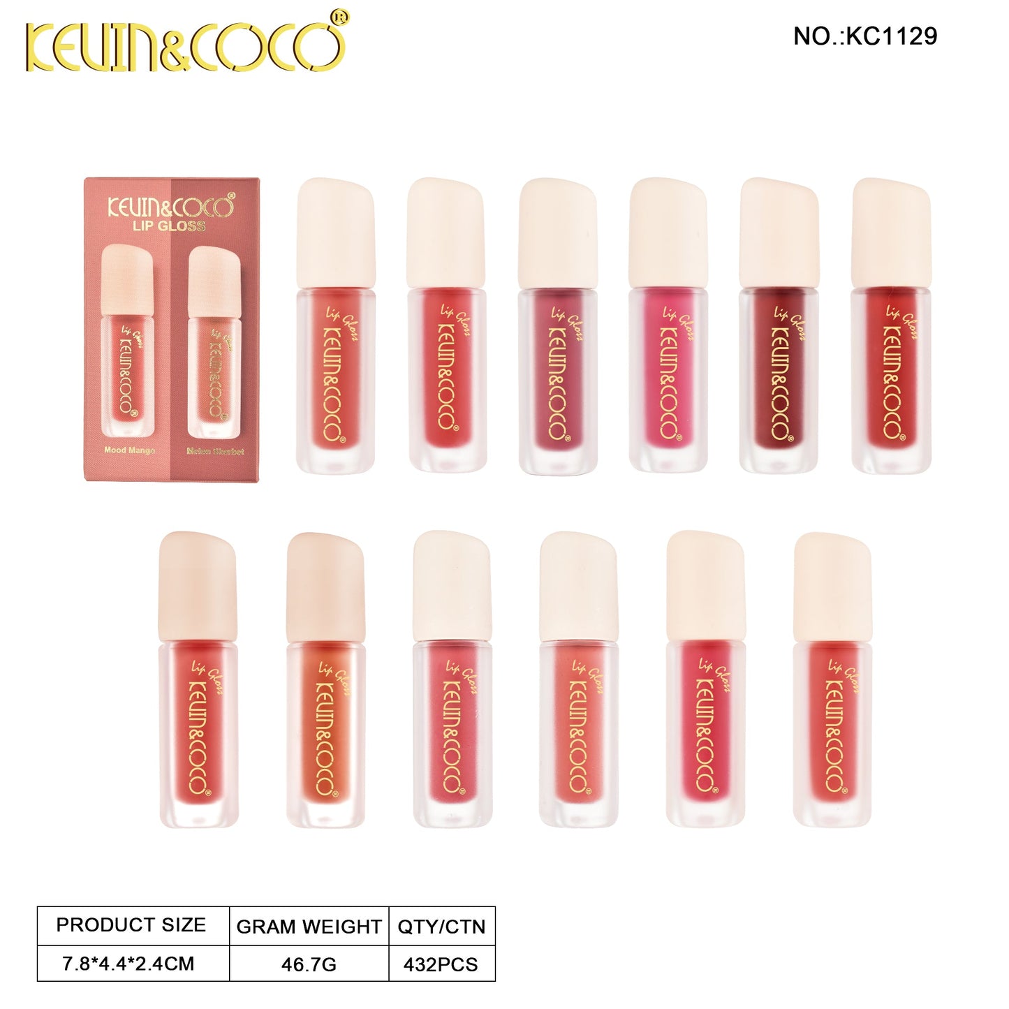 Kit Labial Liquido*2 KEVIN&COCO REF:KC1129
