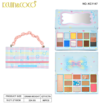 Kit de Maquillaje con Sombras y Espejo – Kevin&Coco REF:KC1147