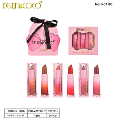 Set Labial en Barra 3 Piezas – Kevin&Coco REF:KC1188