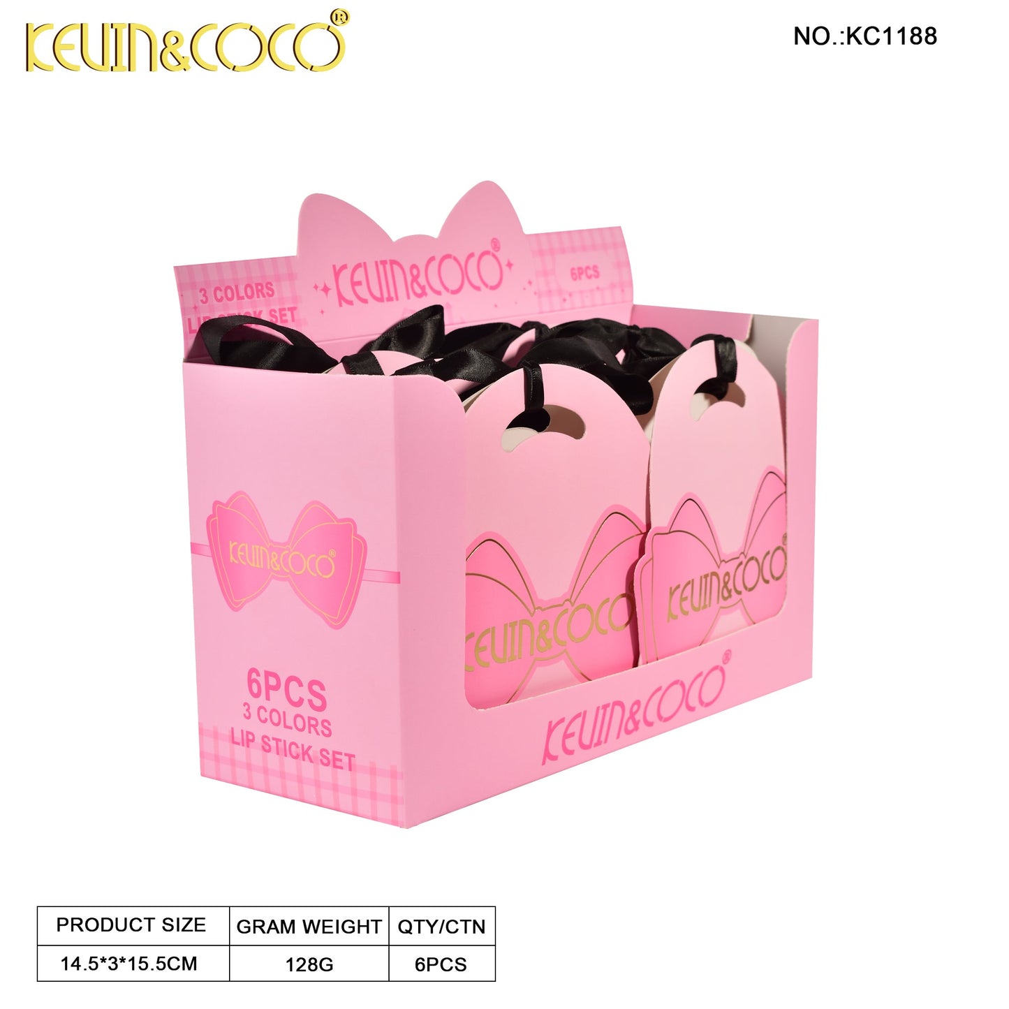 Set Labial en Barra 3 Piezas – Kevin&Coco REF:KC1188