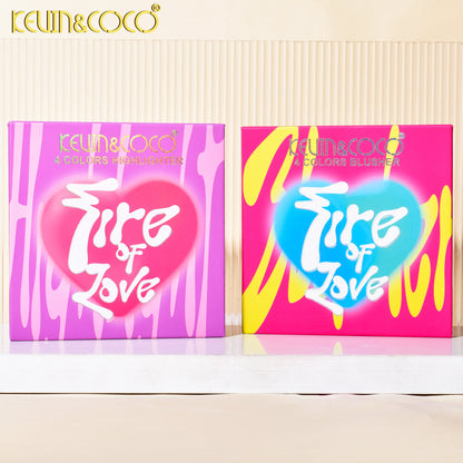 Paleta de Rubores 4 Tonos Fire of Love KEVIN&COCO REF:KC244553