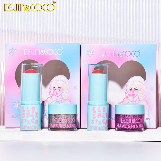 KIT DE MAQUILLAJE RUBOR BARRA + ILUMINADOR REF: KC244829