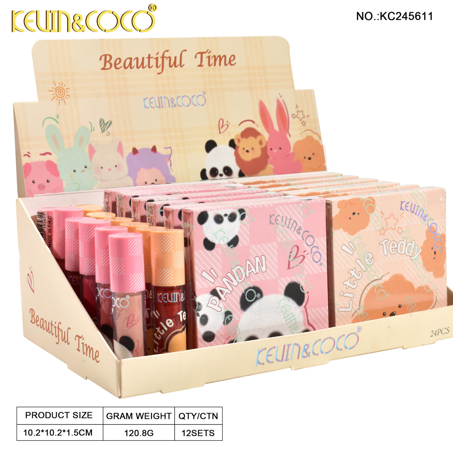 Kit de Sombras y Labial KEVIN&COCO REF:KC245611