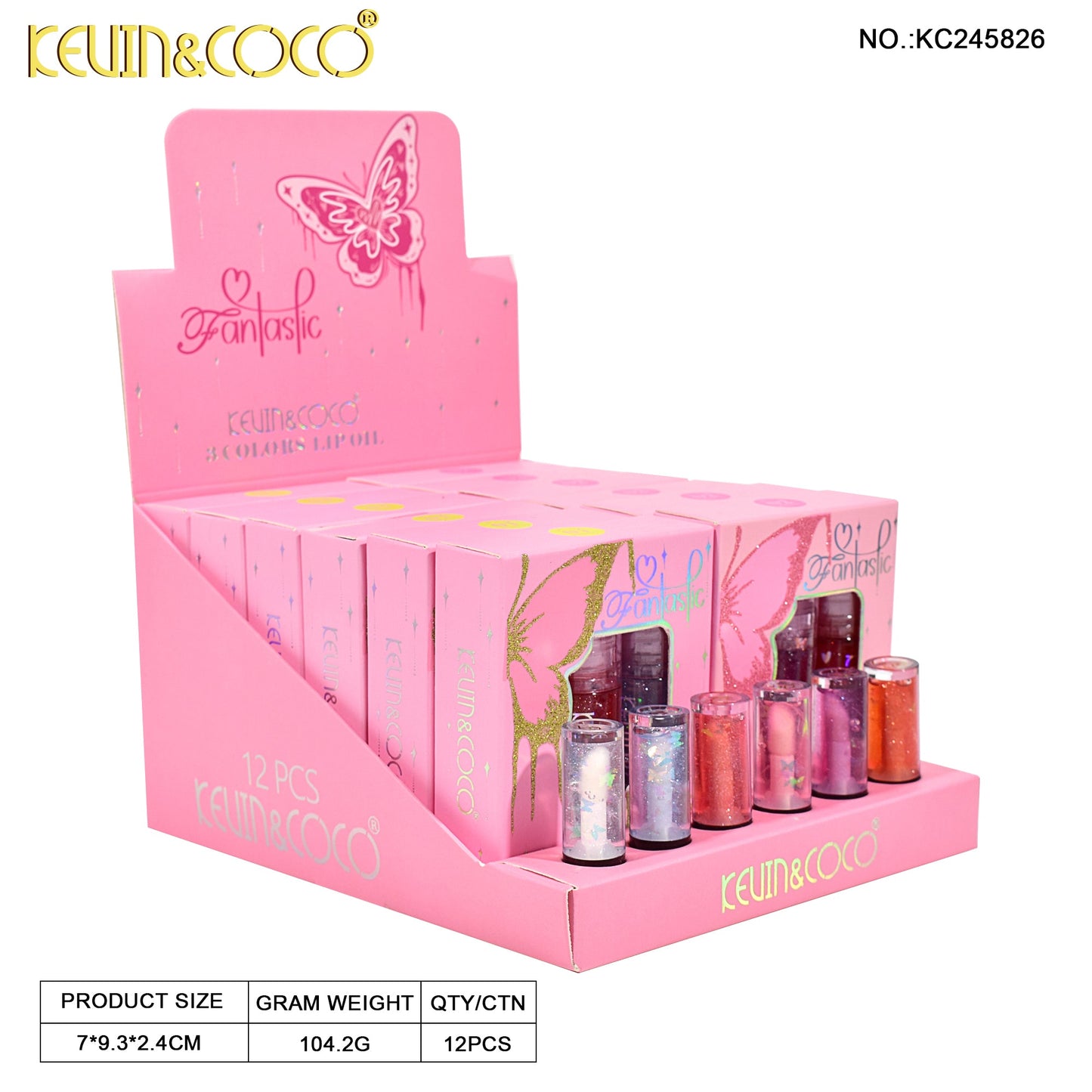 KIT*3 LABIAL LIQUIDO BRILLO KEVIN&COCO REF:KC245826