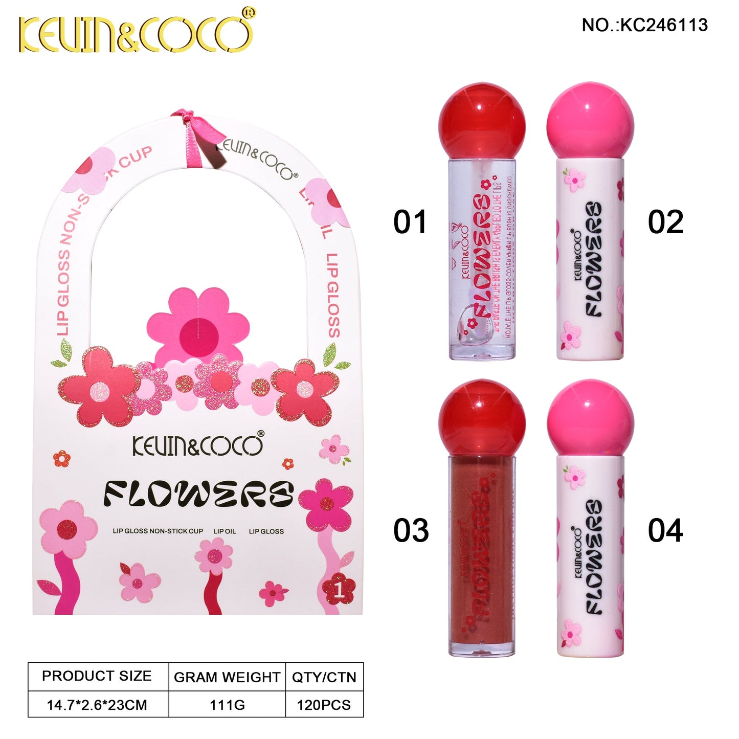 LABIAL LIQUIDO KIT*4 KEVIN&COCO REF:KC246113