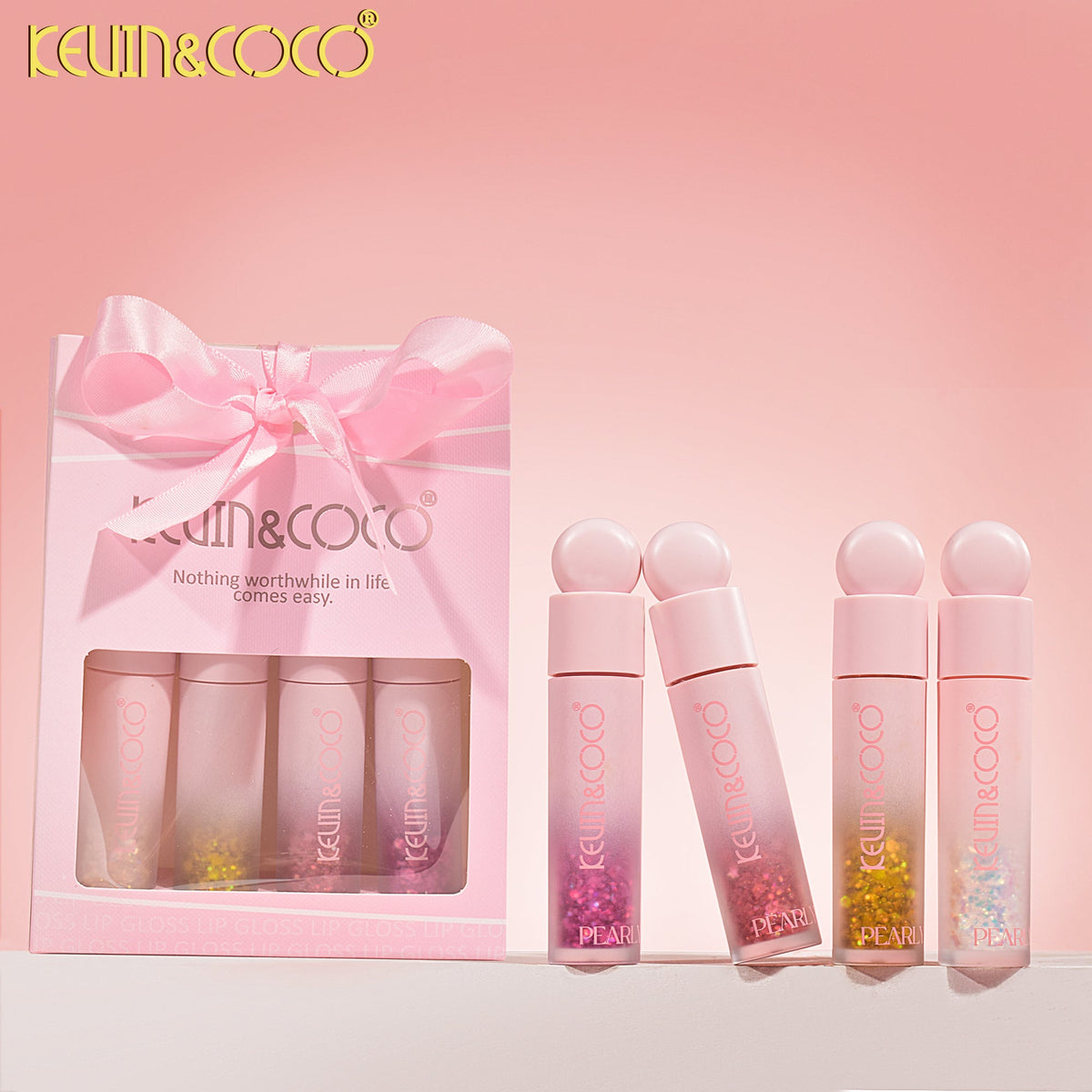 KIT LABIAL LIQUIDO GLITTER*4 KEVIN&COCO REF:KC246205