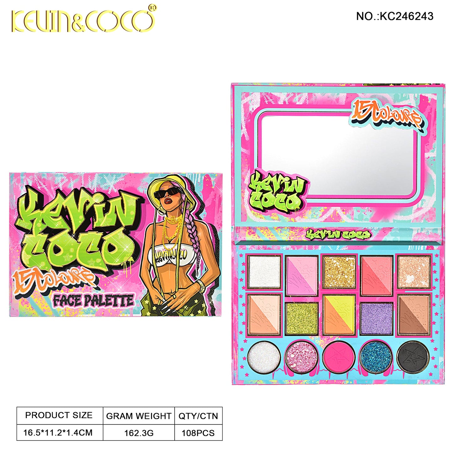 PALETA DE SOMBRAS KEVIN&COCO REF:KC246243