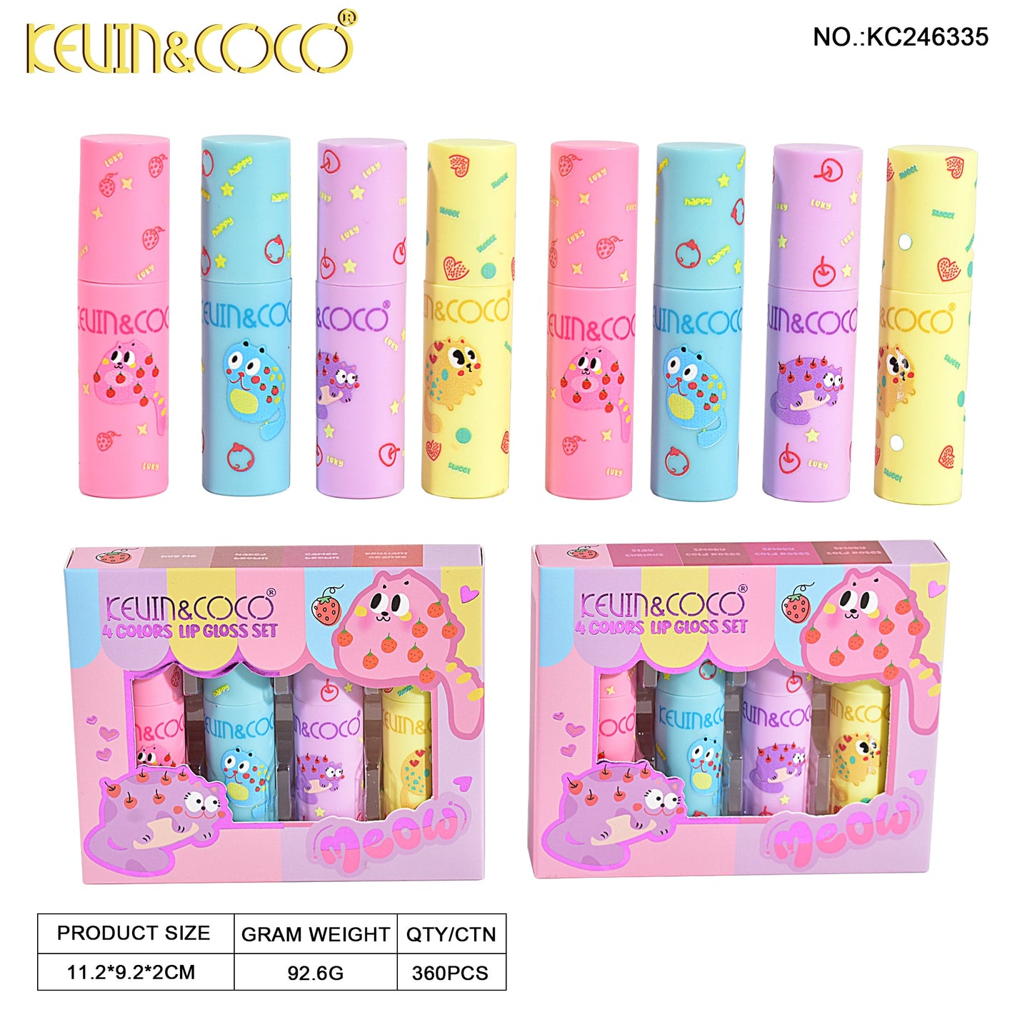 KIT*4 LABIAL LIQUIDO KEVIN&COCO REF:KC246335