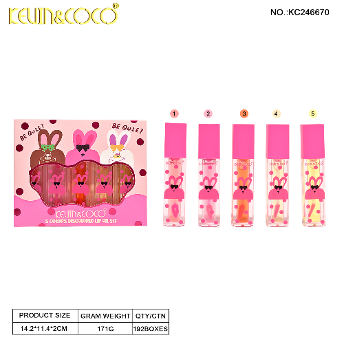 KIT*5 DE LABIAL LIQUID BRILLO KEVIN&COCO REF:KC246670