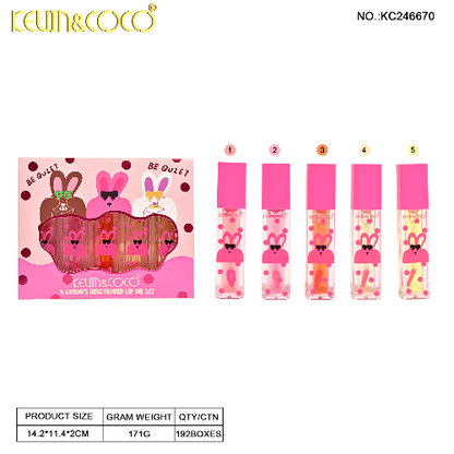 KIT*5 DE LABIAL LIQUID BRILLO KEVIN&COCO REF:KC246670