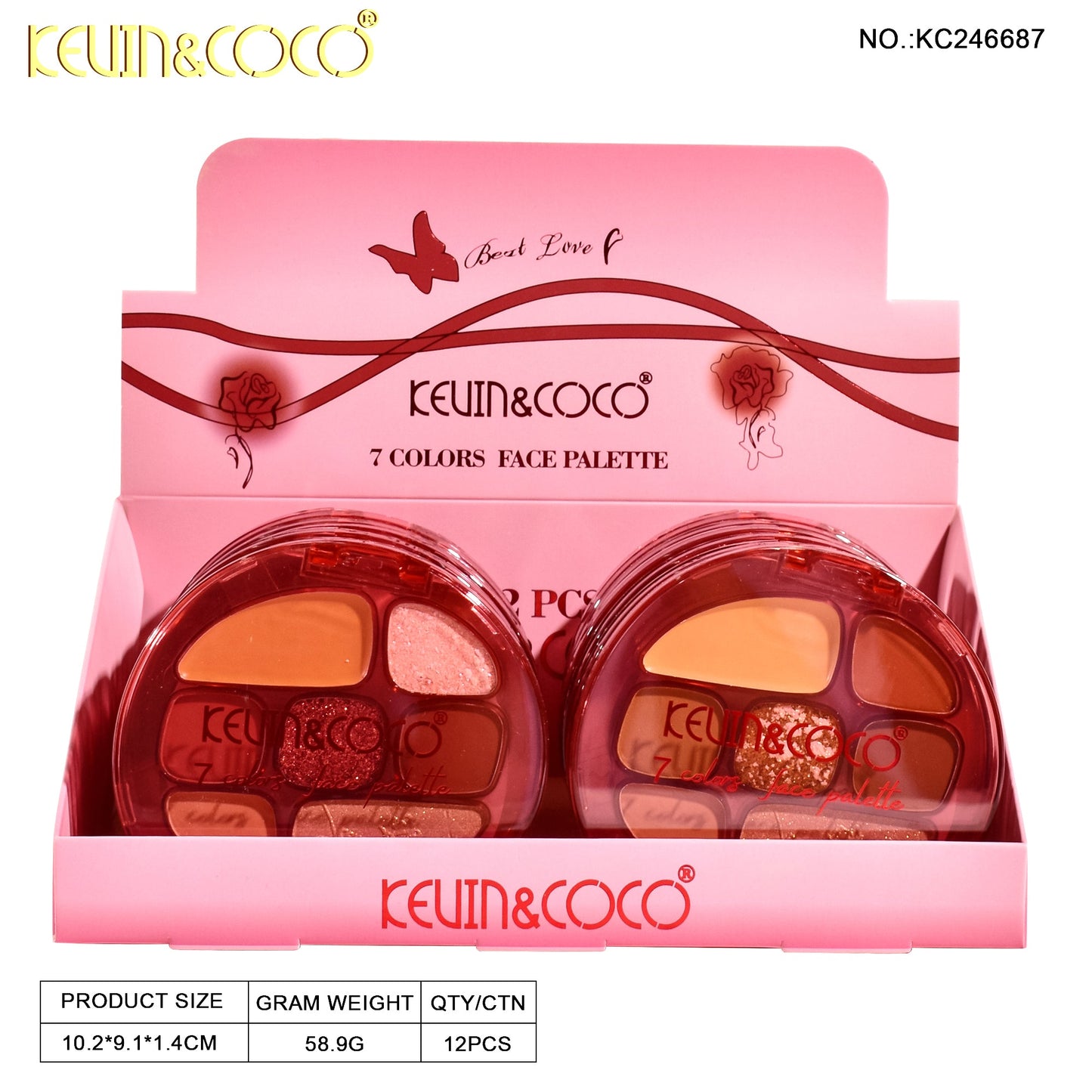 PALETA DE MAQUILLAJE KEVIN&COCO REF:KC246687