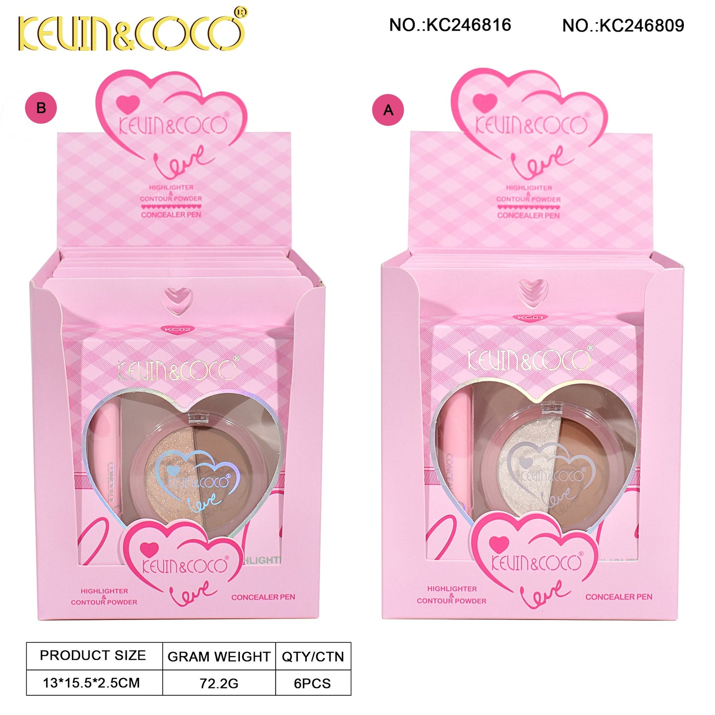 KIT ILUMINADOR Y CONTORNO KEVIN&COCO REF:KC246809&KC246816