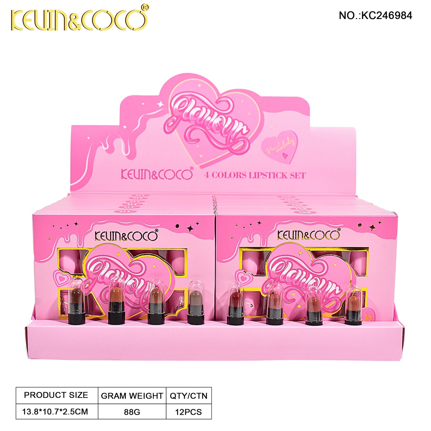 KIT LABIAL EN BARRA*4 KEVIN&COCO REF: KC246984