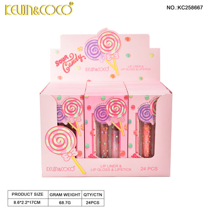 Lip Gloss + Perfilador de Labios Set – Kevin & Coco REF:KC258667
