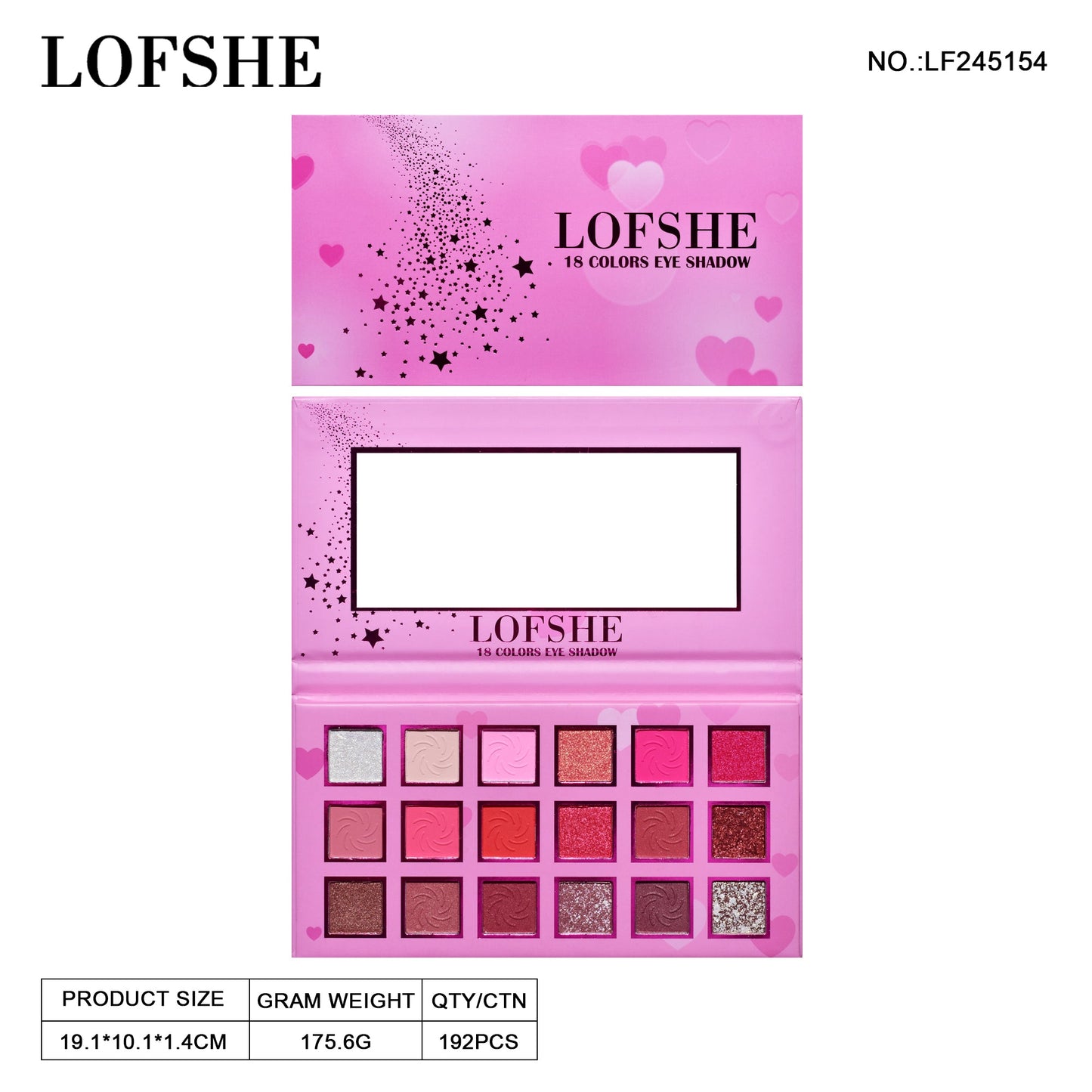 Sombra de Ojos 18 colores LOFSHE REF:LF245154