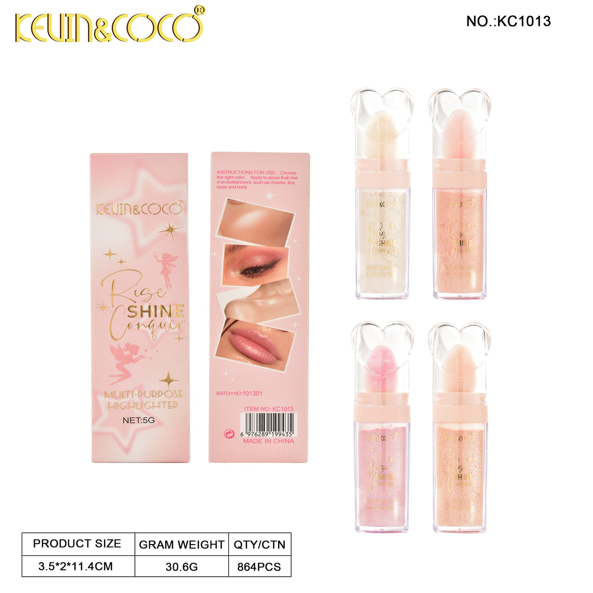 Iluminador multiproposito Rose Shine kevin&coco REF:KC1013